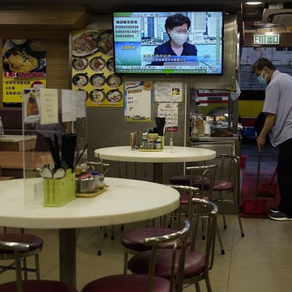 Restaurant dining-in services in Hong Kong are banned between 6pm and 5am. Photo: AP