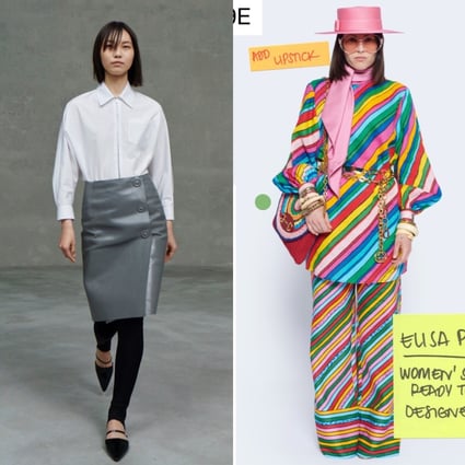 A spring/summer 2021 look by Prada vs a spring/summer 2021 look by Gucci – in which direction will fashion swing post-coronavirus? Understated or over-the-top?