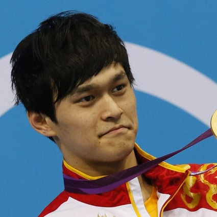 China’s Sun Yang with his 1,500m freestyle gold at the London 2012 Olympic Games. Photo: EPA