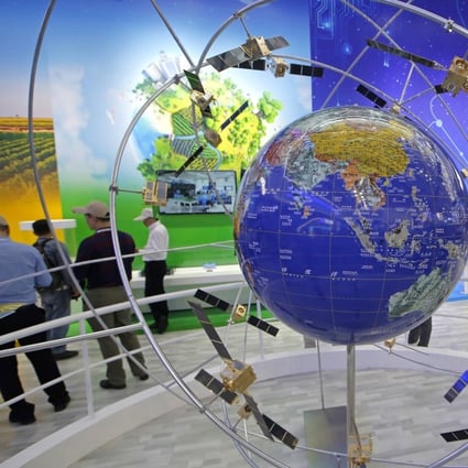 A model of China’s Beidou satellite navigation system displayed during the 12th China International Aviation and Aerospace Exhibition in 2018 in the southern city of Zhuhai. Photo: AP