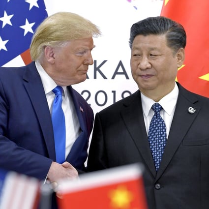 US President Donald Trump, left, shakes hands with Chinese President Xi Jinping during a meeting on the sidelines of the G20 summit in Osaka, Japan in June 2019. Photo: AP