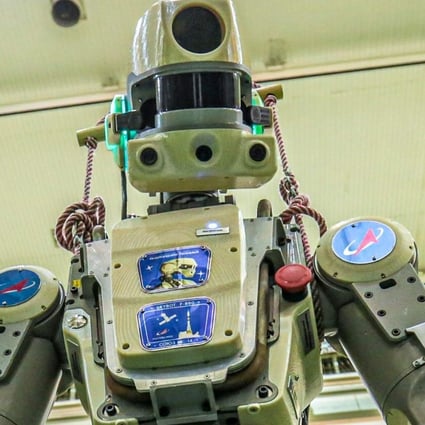 Russian robot Skybot F-850 undergoes testing in Kazakhstan in July 2019. Photo: Roscomos handout via AFP