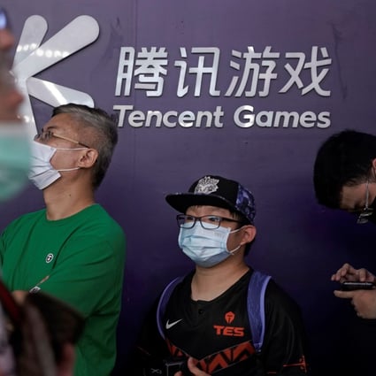 A Tencent Games logo is seen at the China Digital Entertainment Expo and Conference in Shanghai, July 31, 2020. Photo: Reuters