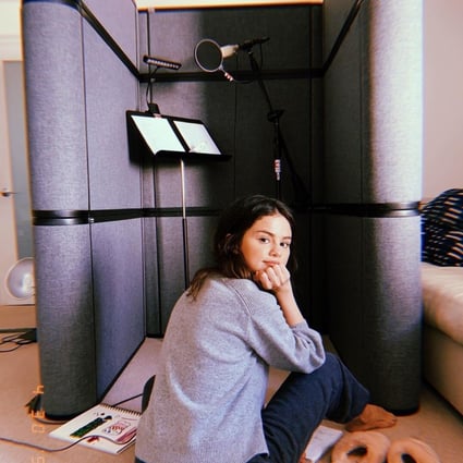 Selena Gomez in her ‘home office’ recording space – how is yours looking? Photo: @selenagomez/Instagram