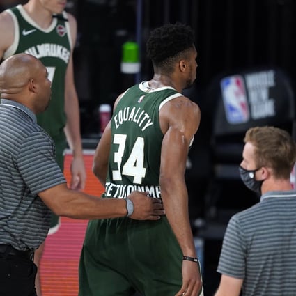 Milwaukee Bucks’ Giannis Antetokounmpo is ejected for a headbutt in the second quarter against the Washington Wizards. Photo: USA TODAY Sports