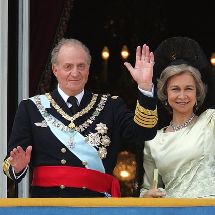 Spain’s former king, Juan Carlos, with his wife, Sofia, in Madrid, in 2004. Photo: AFP
