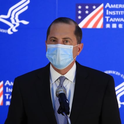 The new-look mission seals were released as US Health Minister Alex Azar was visiting Taiwan. Photo: EPA-EFE