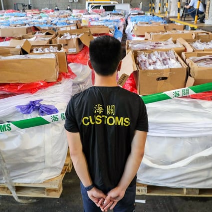 Hong Kong customs has intercepted some 2,500 tonnes of smuggled frozen meat in the first half of the year, 40 per cent more than the total seized over the preceding 11 years. Photo: Edmond So