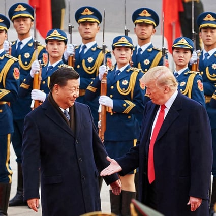 Presidents Xi Jinping and Donald Trump during the US leader’s visit to Beijing in November 2017. The warmer tone in the bilateral relationship has since faded into the distance. Photo: TNS