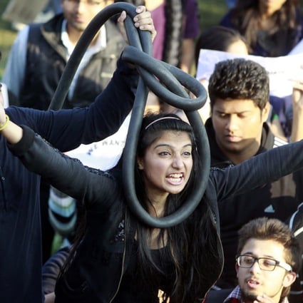A protest in New Delhi following the brutal gang rape and murder of a medical student on a bus, in December 2012. Photo: Getty Images