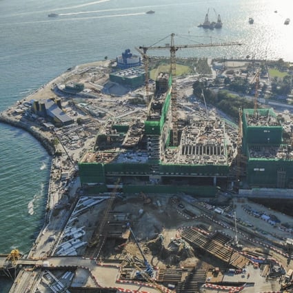 The construction site of the M+ building, where a museum of visual culture is planned in the West Kowloon Cultural District. Photo: Roy Issa