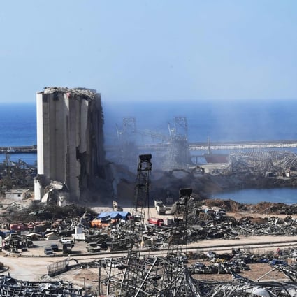 Beirut's port in the aftermath of the huge chemical explosion. Photo: AFP