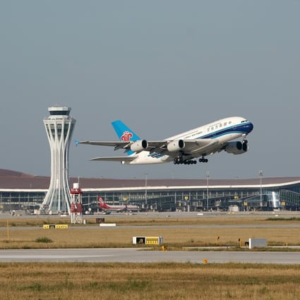 A China Southern Airlines flight taking off at Beijing’s Daxing International Airport on September 25, 2019. Photo: XInhua