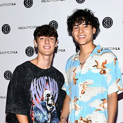 Bryce Hall, left, attends Beautycon Festival Los Angeles 2019. File photo: AFP