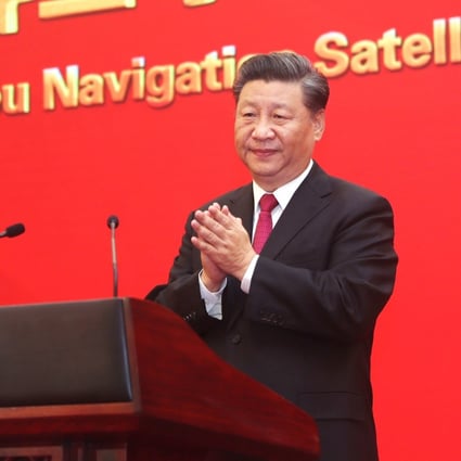 A bill introduced in the US Congress would ban US government documents from referring to Xi Jinping, shown at a ceremony last month in Beijing for the BeiDou navigational satellite system, as China’s president. Photo: Xinhua