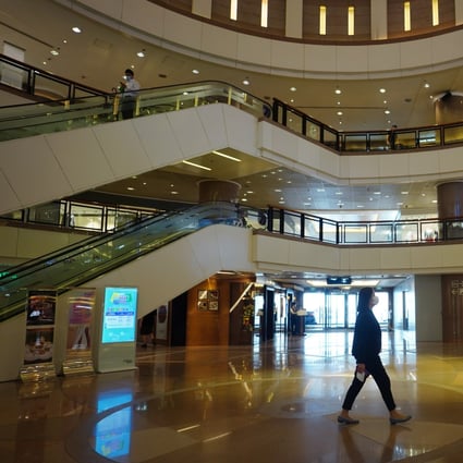 Some retailers at Harbour City, Hong Kong’s biggest shopping centre in Tsim Sha Tsui, put up notices slamming their landlord for shutting their shops over rental dispute. Photo: Sam Tsang