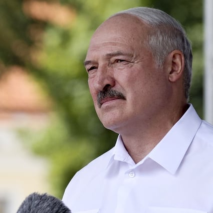 Belarusian leader Alexander Lukashenko speaks during a rally in his support on Saturday. He has rejected the idea of holding another ballot and dismissed calls to resign. Photo: AP