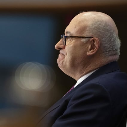 Phil Hogan answers questions during a hearing at the European Parliament in Brussels in September 2019. File photo: AP