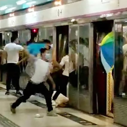 A still taken from footage of the attacks at Yuen Long MTR station on July 21 last year. Photo: Handout