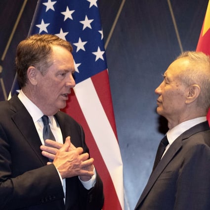 The phase one trade deal’s lead negotiators, US Treasury Secretary Steven Mnuchin, US Trade Representative Robert Lighthizer and Chinese Vice-Premier Liu He, spoke by phone on Tuesday. Photo: AP
