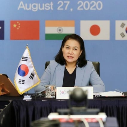 South Korean Trade Minister Yoo Myung-hee is in the running to lead the World Trade Organisation (WTO). Photo: Twitter