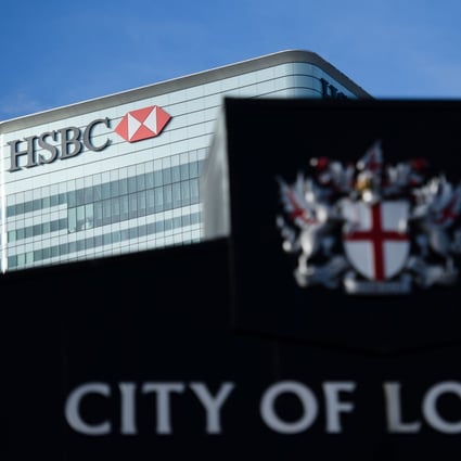 The London offices of HSBC in the Canary Wharf district of London. Photo: AFP