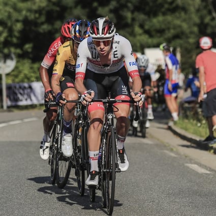 Slovenian rider Tadej Pogacar UAE-Team Emirates in action during the eighth stage of the Tour de France. Photo: EPA