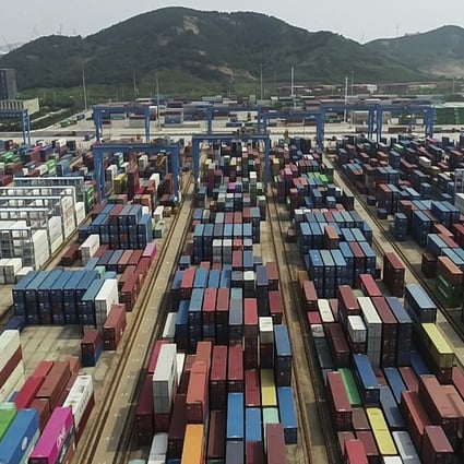 China’s exports in August surged 9.5 per cent from a year earlier. Photo: AP
