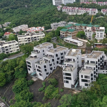 A aerial view of 37 Shouson Hill Road in Deep Water Bay, Hong Kong. The US government has accepted an offer for the six multi-storey mansions without disclosing the buyer or transaction price. Photo: Martin Chan