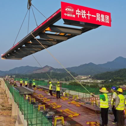 The decision by the Central Economic and Financial Affairs Commission, which is headed by President Xi Jinping, is a sign that China will continue to spend heavily on infrastructure projects, including high-speed railway lines, airports and warehousing. Photo: Xinhua