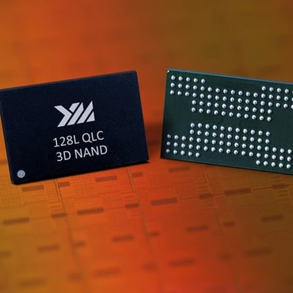 Wuhan-based Yangtze Memory Technologies Co, which successfully designed and manufactured China’s first 3D NAND flash memory in 2017, introduced in April its 128-layer, 1.33-terabyte X2-6070 chip. Photo: Handout
