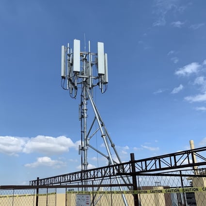 A Dito Telecommunity-owned cell site tower in Quezon City, Philippines. Photo: Twitter