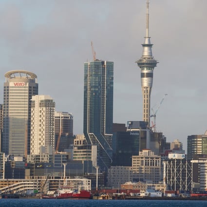 Auckland’s skyline with the Sky Tower. New Zealand’s Covid-19 economic slump may not be as bad as initially feared, with indicators suggesting growth in the third quarter after the lockdown ended. Photo: Bloomberg