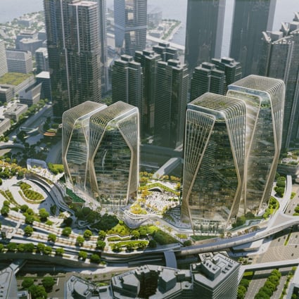 Sun Hung Kai Properties has a new design for its West Kowloon project. Photo: Handout