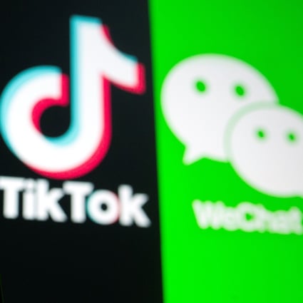 The Commerce Department announced early on Friday that as of Sunday, new US downloads of TikTok, owned by ByteDance, will be prohibited. WeChat will be banned from using services in the US necessary for the app to function. Photo: Reuters