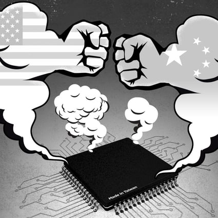 Semiconductors have emerged as a new battleground between China and the US. Illustration: Dennis Yip