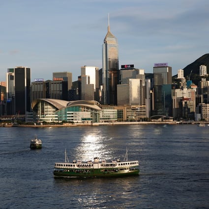 A Star Ferry boat crosses Victoria Harbour in front of a skyline of buildings during a meeting on national security legislation, in Hong Kong on June 29, 2020. Photo: Reuters