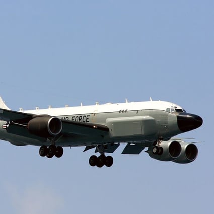A US Air Force RC-135S reconnaissance aircraft used a hex code allocated to a Philippine aircraft as it flew over the Yellow Sea, according to a monitoring group. Photo: Handout