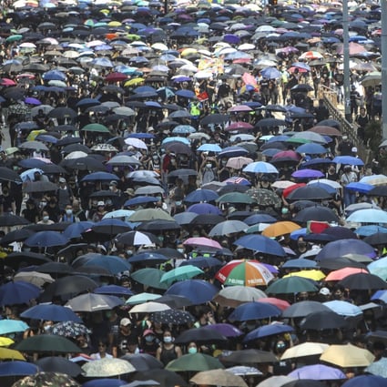 Hong Kong protesters took to the streets for National Day last year. Photo: Winson Wong