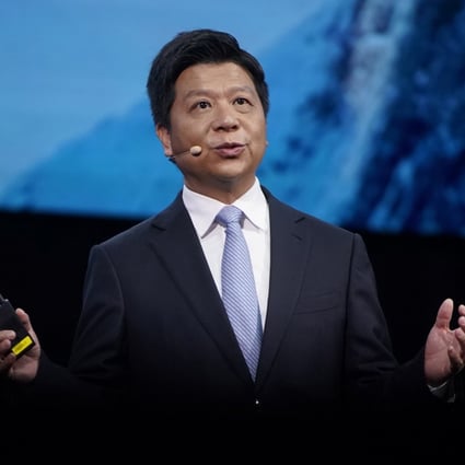 Huawei Technologies rotating chairman Guo Ping speaks at the Huawei Connect event in Shanghai on September 23. Photo: Reuters