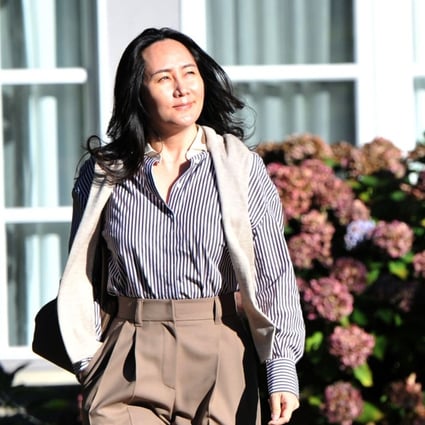 Meng Wanzhou leaves her Vancouver home on Monday on her way to the BC Supreme Court. Photo: Agence France-Presse