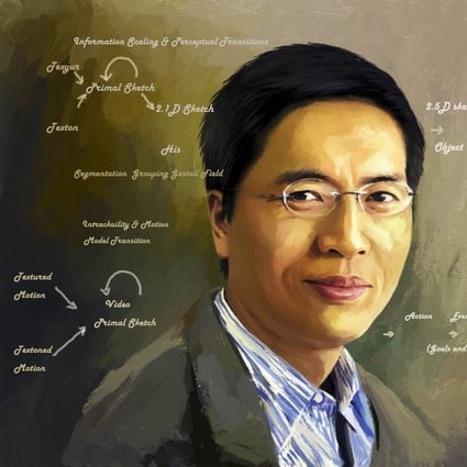 A computerised portrait of Professor Zhu Songchun. Photo: Weibo