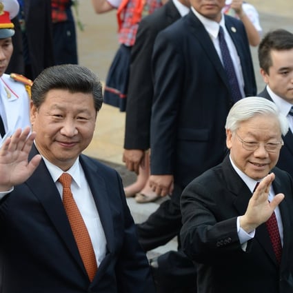 Chinese President Xi Jinping (left) and his Vietnamese counterpart Nguyen Phu Trong spoke on the phone on Tuesday. Photo: AP