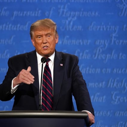 President Donald Trump speaks during the first presidential debate with Democratic presidential candidate former vice-president Joe Biden on Tuesday, September 29, 2020, at Case Western University and Cleveland Clinic, in Cleveland. Photo: AP