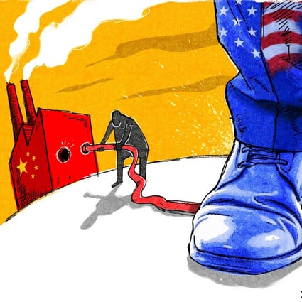 US manufacturers in China have had four roller-coaster years during Donald Trump’s first term in office. Illustration: SCMP