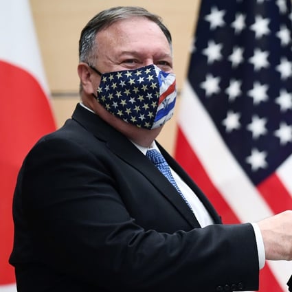 US Secretary of State Mike Pompeo and Japanese Prime Minister Yoshihide Suga in Tokyo. Photo: Reuters