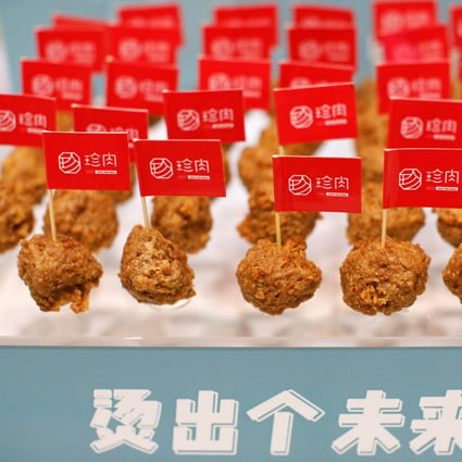 Plant-based meatballs produced by Zhenmeat. Meat substitutes are becoming more popular as Chinese middle class consumers find themselves with more money to burn. Photo: Reuters