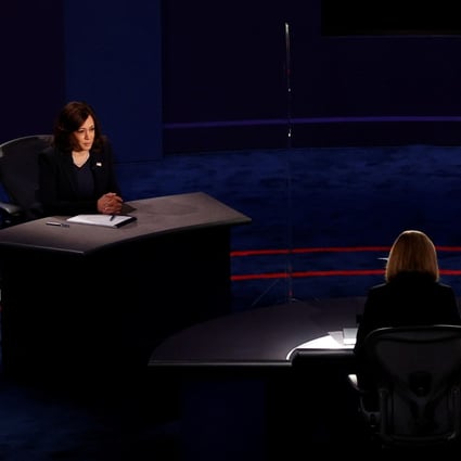 Senator Kamala Harris and US Vice President Mike Pence debate. Photo: Reuters