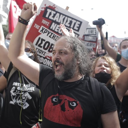 Protesters in Athens react after the ruling. Photo: EPA-EFE