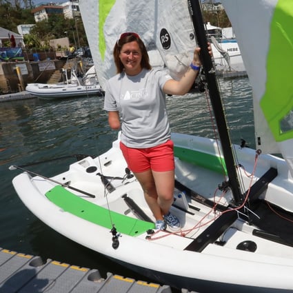 Four-time British Paralympian Hannah Stodel in Sai Kung during a visit to Hong Kong in 2018. Photo: Jonathan Wong